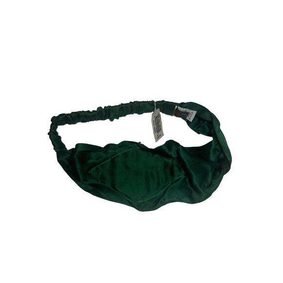 TASHA 100% Silk Women’s Green Headband with Pave Hand-Set Rhinestones - Picture 2 of 6